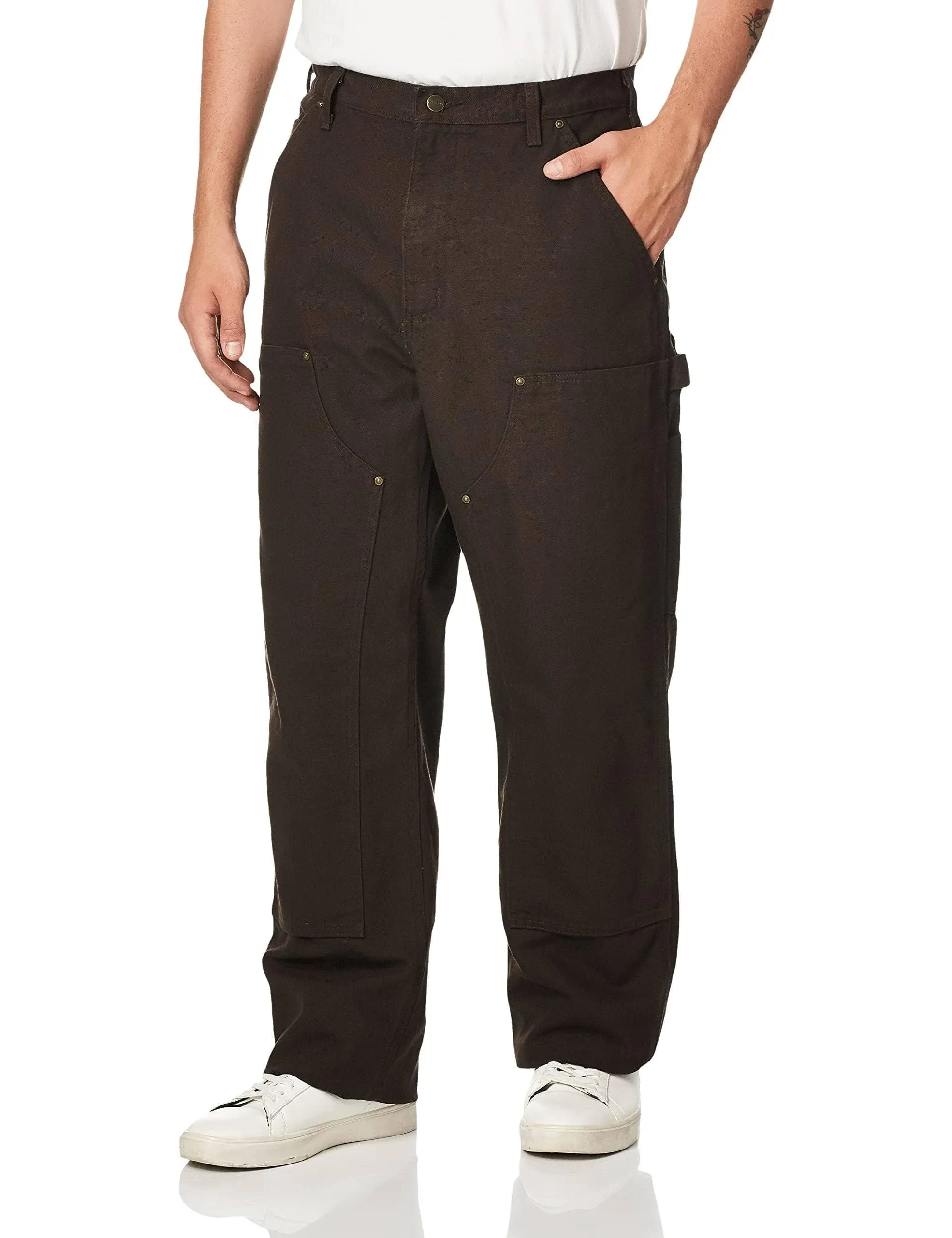 Carhartt Jeans: Men's B136 DKB  Double Front  Duck Dungaree Pants