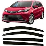 Tape-On Side Window Visor Deflectors for Toyota Sienna 2021-2024 LE XLE XSE