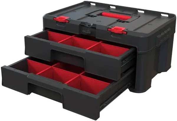 Compact Stackable Tool Box with Dividers - Perfect for Small Parts &amp; Accessories