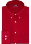 IZOD Men's Dress Shirt Regular Fit Stretch Solid Button Down Collar