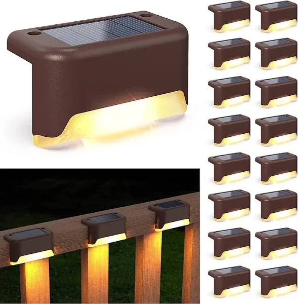 APONUO Solar Step Deck Fence Lights