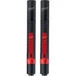 Milwaukee 2105P Penlight 100 Lumen With Protective Rubber Bite Zone, Waterproof, Dustproof 3hr Run Time, High Beam,43m Distance, Value 2-Pack