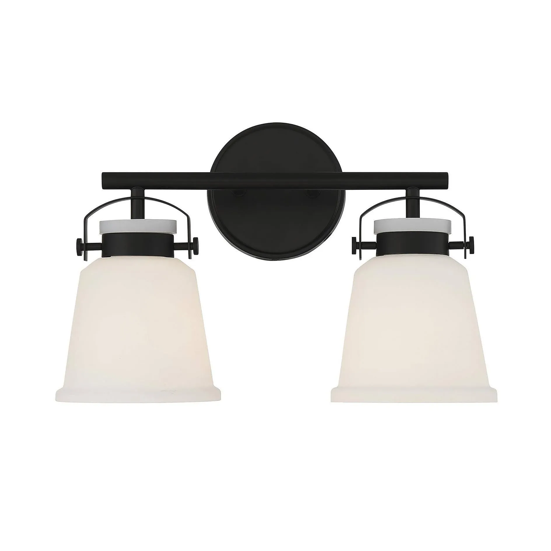 Savoy House 8-1627-2-BK Kaden 2-Light Bathroom Vanity Light in Matte Black (16" W x 10.5" H)