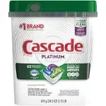 Cascade Platinum Deodorizer Actionpac Cleaner Dishwasher Detergent Pods-62 Count