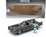 1966 CLASSIC TV SERIES BATMOBILE BATMAN AND ROBIN IN CAR 1/24 DIECAST JADA 98259