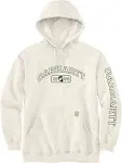 Carhartt Men's Loose Fit Midweight Hooded Shamrock Graphic Sweatshirt | Malt | M