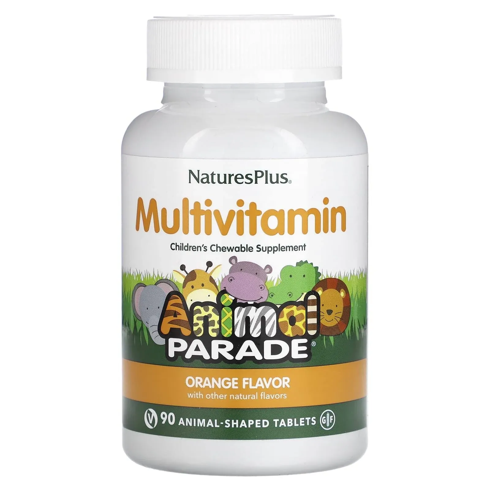 Animal Parade Multi-Vitamin Chewable Tablets, Orange - 90 count box