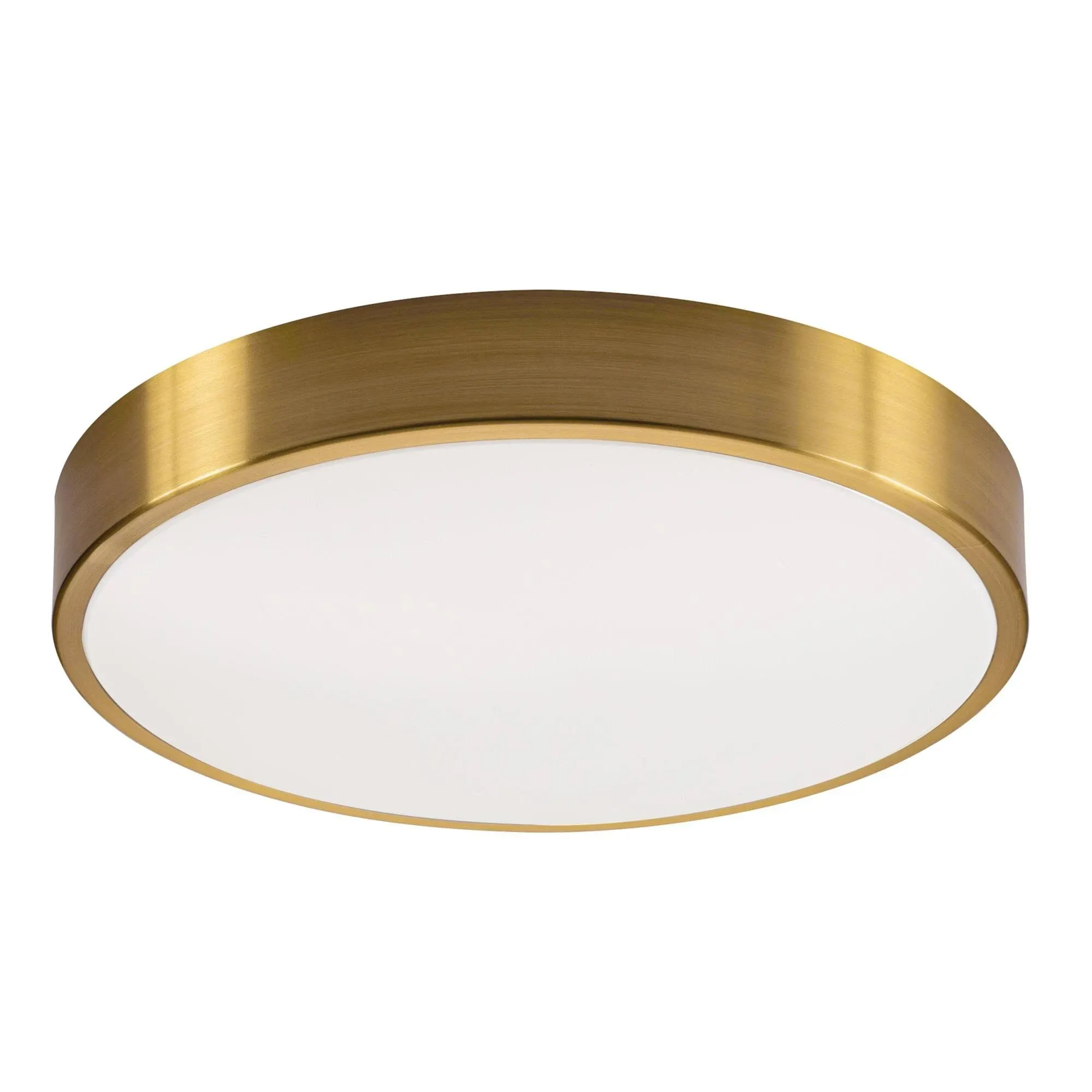 Octavia LED 14 inch Satin Brass Flush Mount Ceiling Light