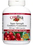 Natural Factors CranRich Super Strength Cranberry Concentrate, 180 Capsules