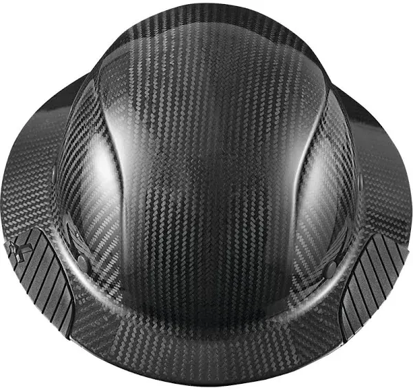 LIFT SAFETY HDFM-17KG DAX CARBON FIBER FULL BRIM HARD HAT, MATTE BLACK