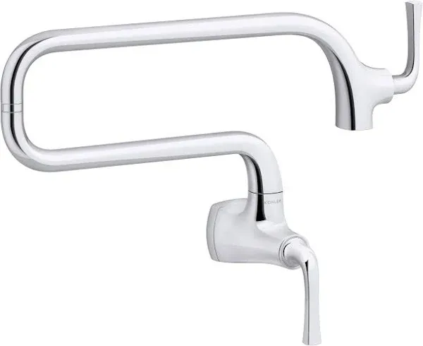 Kohler K-22066 Graze Wall-Mount Pot Filler Faucet - Polished Chrome