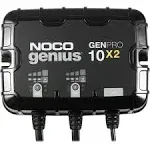 NOCO Genius GENPRO10X2, 2-Bank, 20A (10A/Bank) Smart Marine Battery Charger, 12V Waterproof Onboard Boat Charger, Battery Maintainer and Desulfator for AGM, Lithium (LiFePO4) and Deep-Cycle Batteries