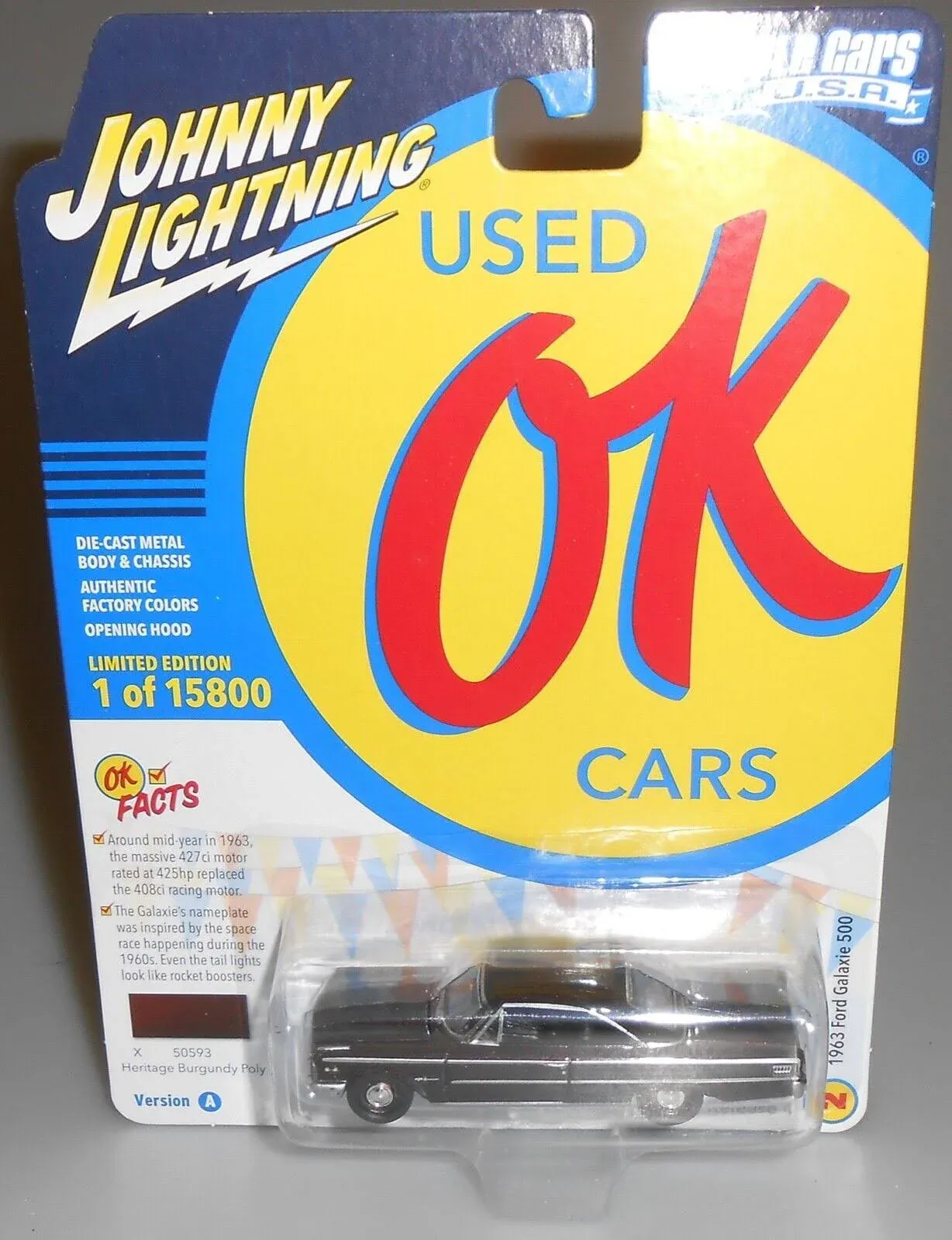 Johnny Lightning Muscle Cars USA 1963 Ford Galaxie 500 NEW