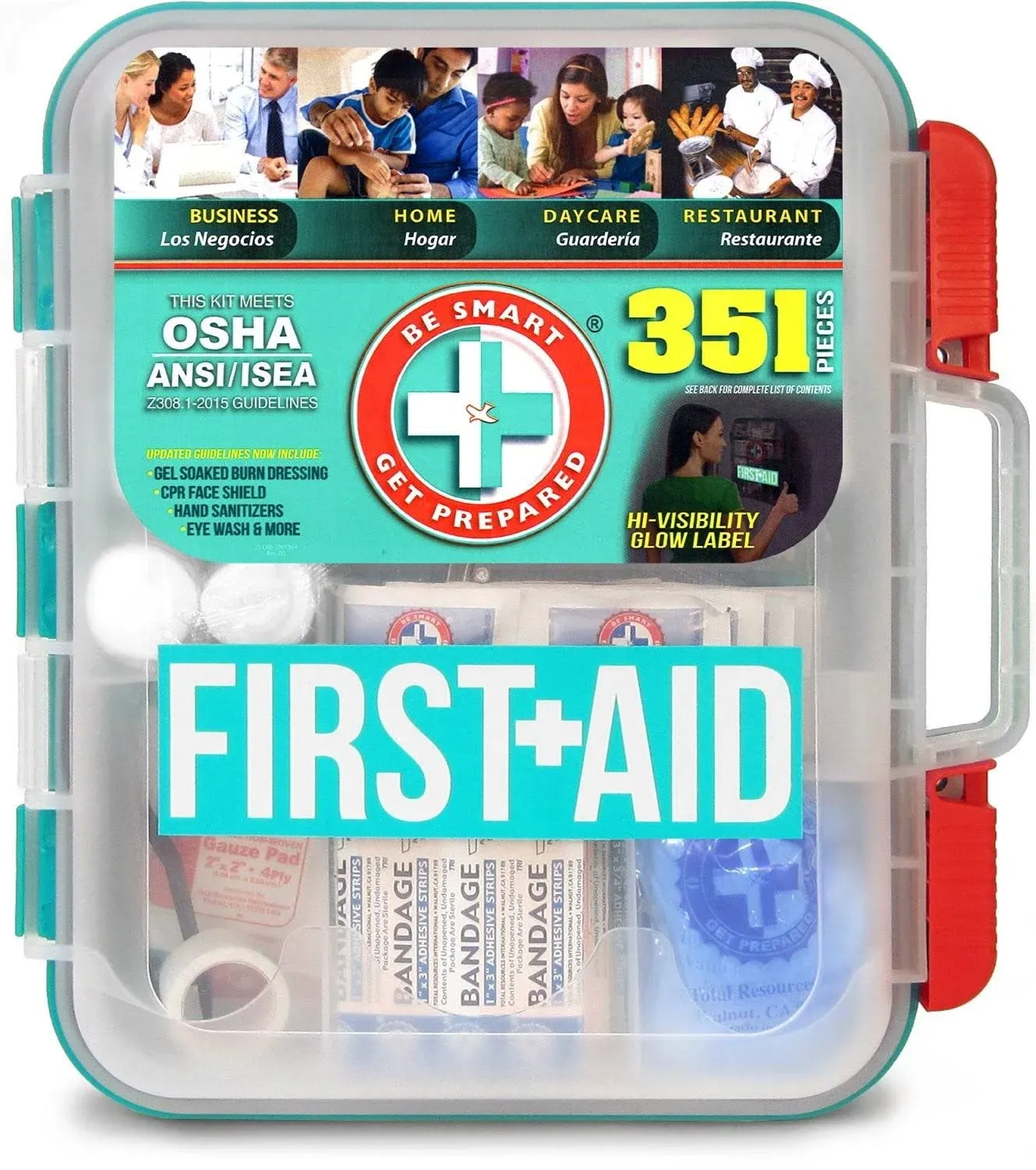 Be Smart Get Prepared 351 Piece First Aid Kit