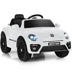 Topbuy 12 Toddler Ride On Car Volkswagen Beetle Kids Electric Toy w/Remote Control Pink