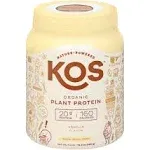 Kos Plant Protein, Organic, Vanilla Flavored - 19.6 oz