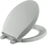 Kohler K-4639-RL Cachet ReadyLatch Quiet-Close round-front Toilet Seat - Ice Grey