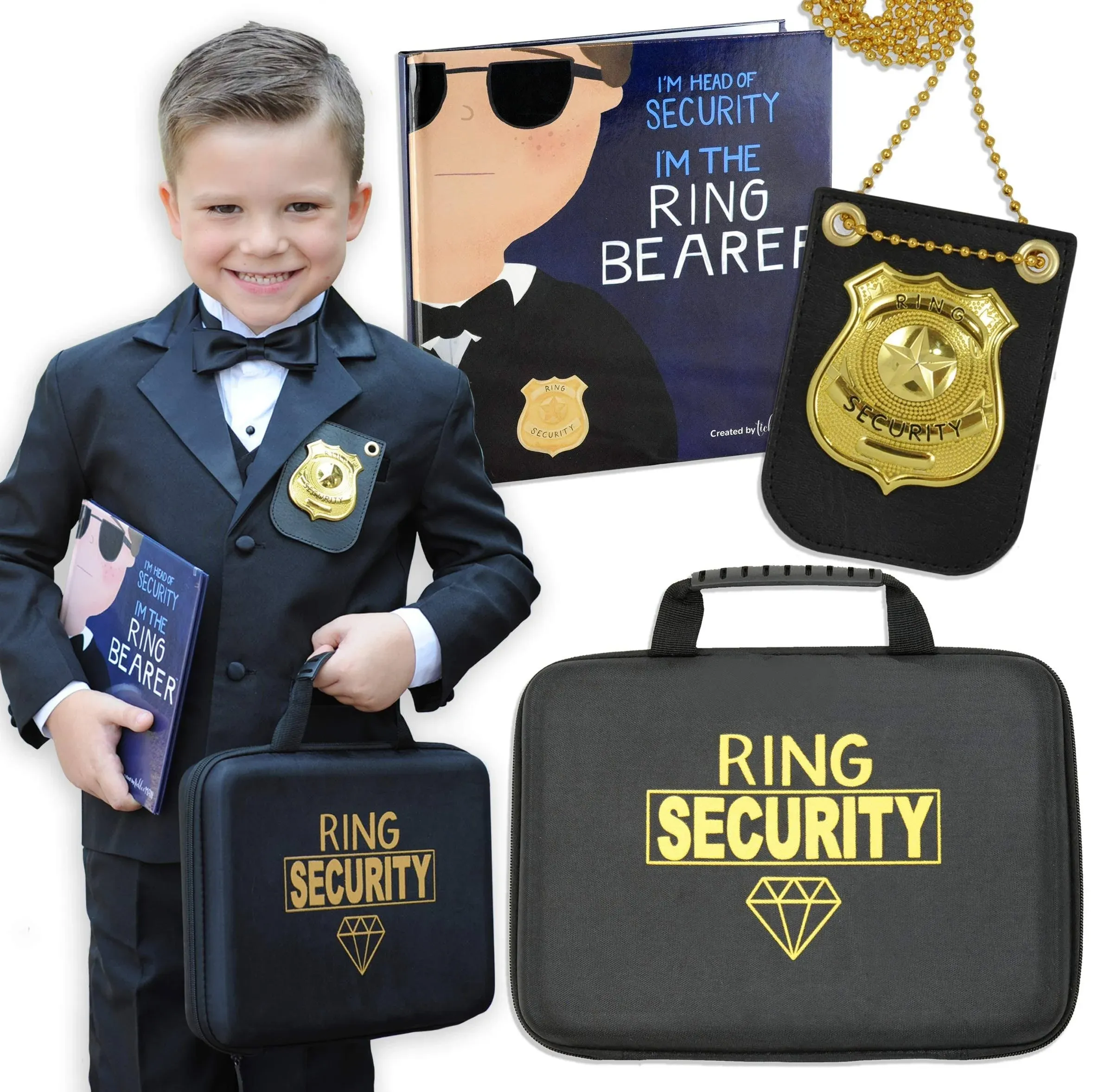 Tickle & Main - Ring Bearer Gift Set Includes Book, Badge, and Wedding Ring ...