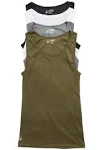 Spyder Pro Cotton Stretch 4 Pk Tank Tops M Black Green Gray White FREE SHIPPING!