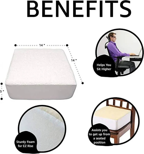 Comfort Finds Rise with Ease Thick Firm Seat Cushion