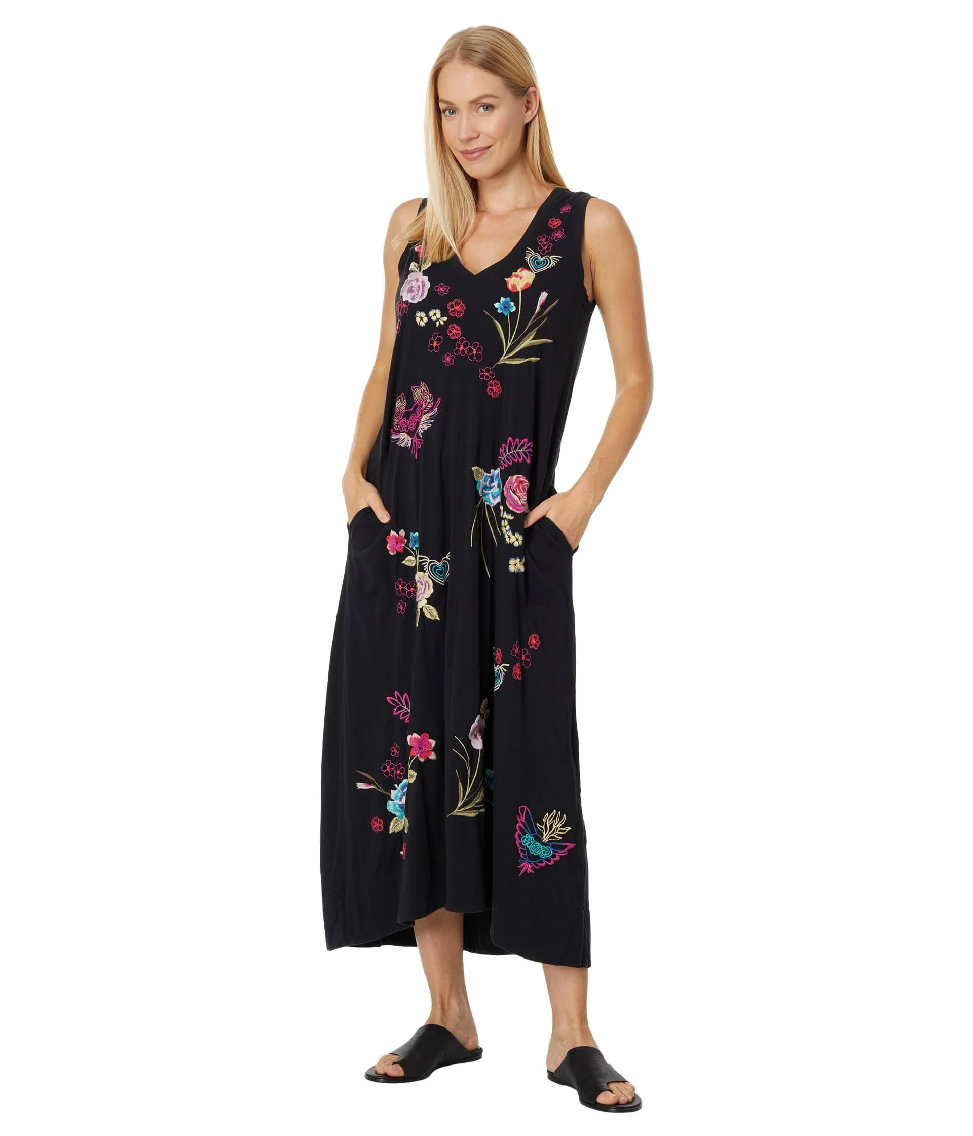 Johnny Was Jessi Knit V-Neck Maxi Dress