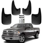 RMOURTEKK Premium Mud Flaps Compatible with Dodge Ram 2009-2018 1500 2500 3500 Without OEM Fender Flares Custom Front and Rear Mud Guard Set