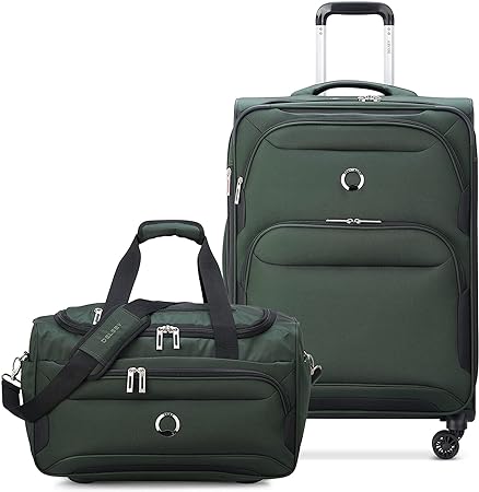 Delsey Paris Sky Max 2.0 Softside Expandable Luggage with Spinner Wheels, Green ...