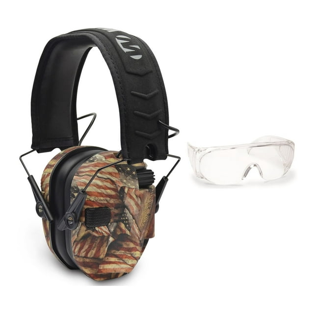 Walker’s Game Razor Slim Electronic Ear Muffs, American Flag