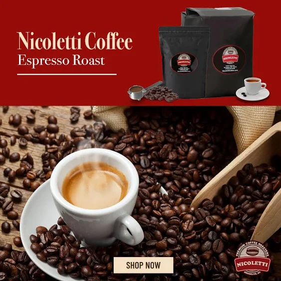 Nicoletti Coffee Espresso Roast Beans 5lb(Made in Brooklyn NY since 1972)