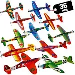 Glider Planes Bulk - Pack of 36-8 Inch Bomber Airplane Gliders for Kids, Foam...