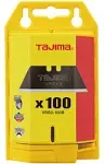 Tajima VRB2-100B V-REX II Tempered Steel Utility Knife Blades, 100