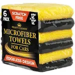 Microfiber Towels for Cars - Edgeless Microfiber Towel - Compact 12x12 Car Dry