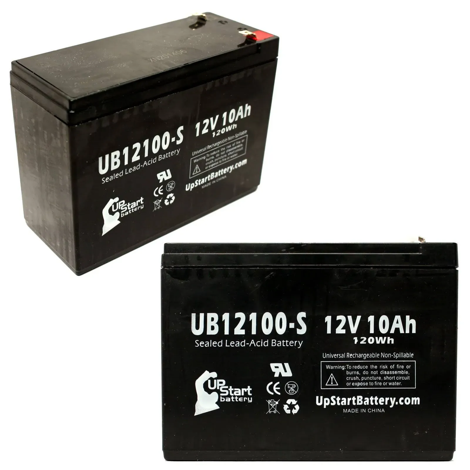 2x 12V 10Ah Sealed Lead Acid Battery For Schwinn S400 UB12100-S