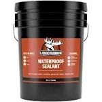 Liquid Rubber Waterproof Sealant - Multi-Surface Leak Repair Indoor and Outdoor Coating, Water-Based, Easy to Apply, Original Black, 1 Gallon