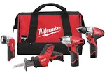 Milwaukee 2497-24H M12 4-Tool Combo Kit