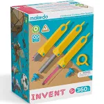 Makedo Invent | Upcycled Cardboard Construction Toolkit in Large Toolbox (360 Pieces) | STEM + STEAM Educational Toys for Classroom Learning | Resuable Tools for Boys and Girls Age 5+