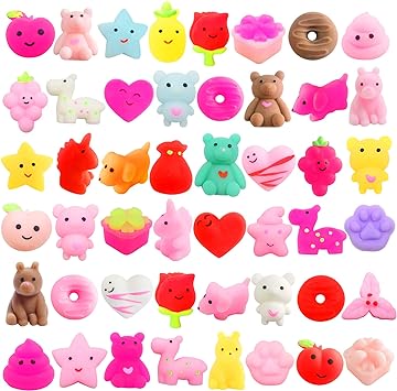 48 Pcs Valentines Day Gifts Mochi Squishy Toys Mini Cute Squeeze Toy Stress ...