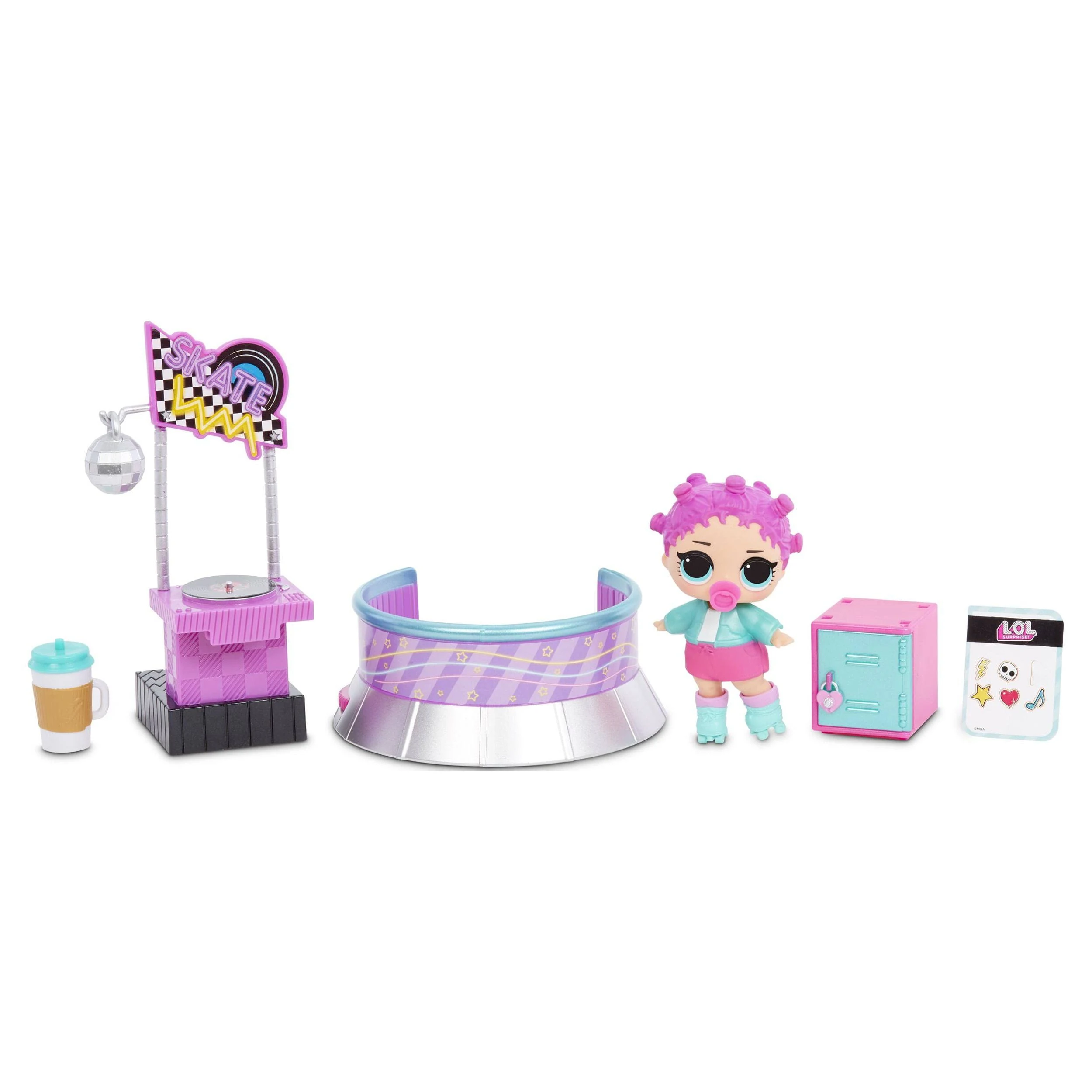 L.O.L. Surprise! Series 3 Doll Play Set, Roller Rink with Roller Skater