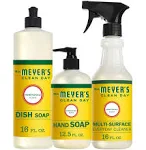 Mrs. Meyer's Kitchen Set, Dish Soap, Hand Soap, and Multi-Surface Cleaner, 3 CT (Honeysuckle)