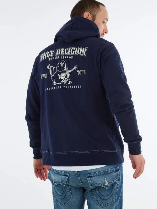 True Religion Classic Logo Zip Up Hoodie