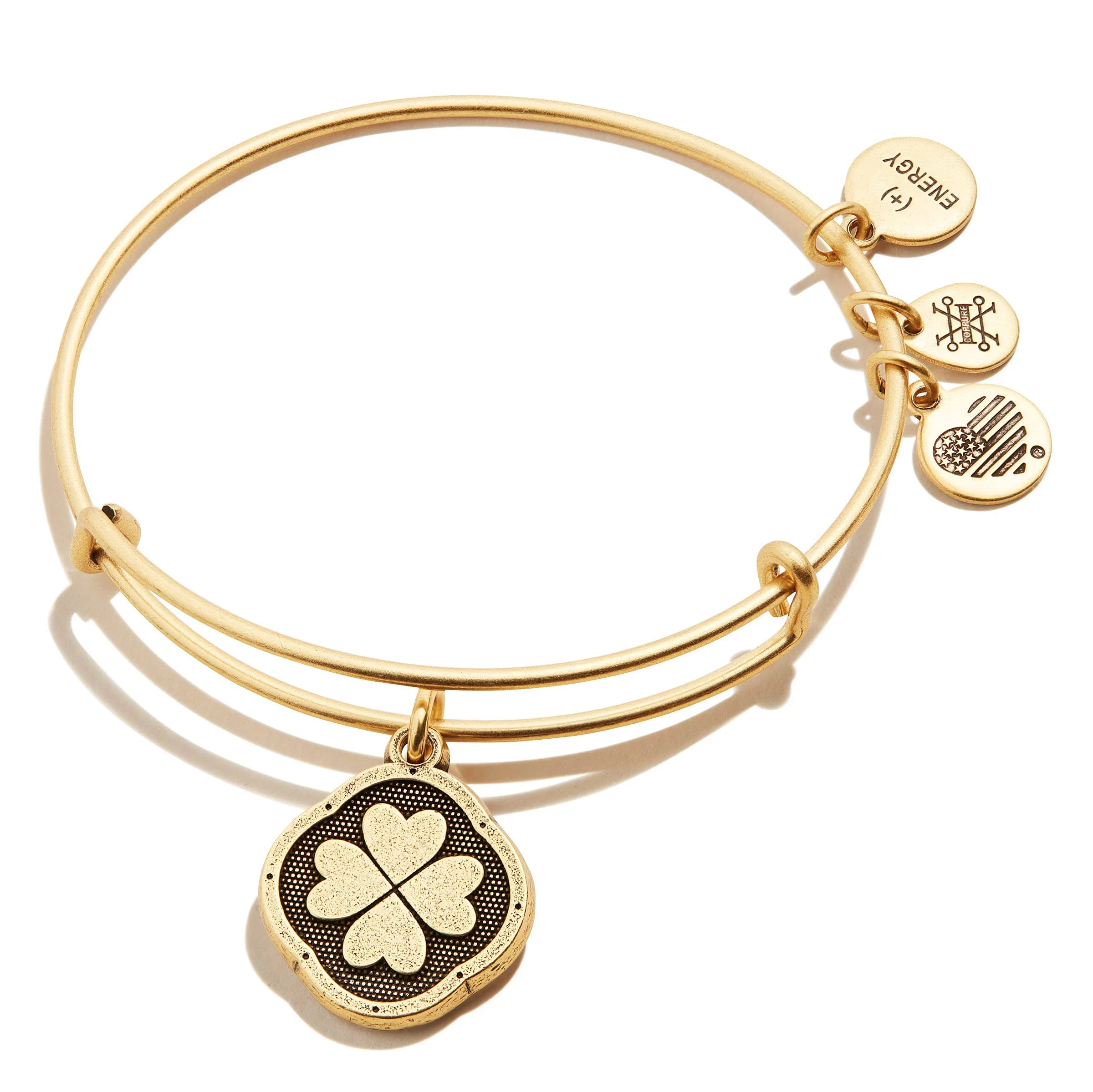 Four Leaf Clover Charm Bangle