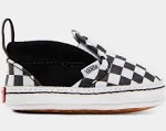 Vans Slip On V Crib Infant Skate Shoes (Black/White)