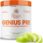 Genius PRE Sour Apple, 11.11 oz (315 g) Exp 7/24  FACTORY SEALED CONTAINER