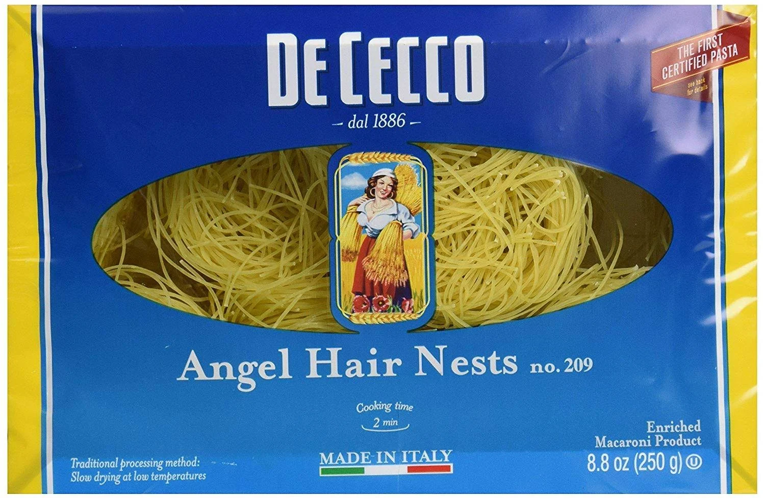 De Cecco Angel Hair Nests - 8.8 oz box