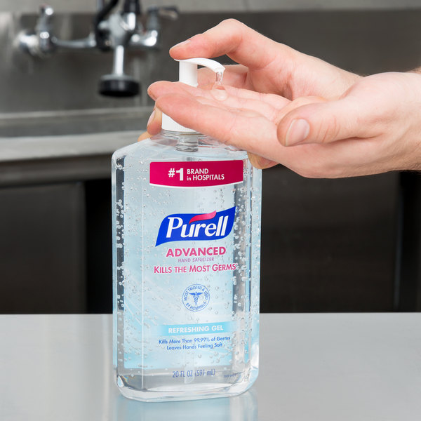 Purell Advanced Instant Hand Sanitizer Pump Bottle 12 Carton, 20oz