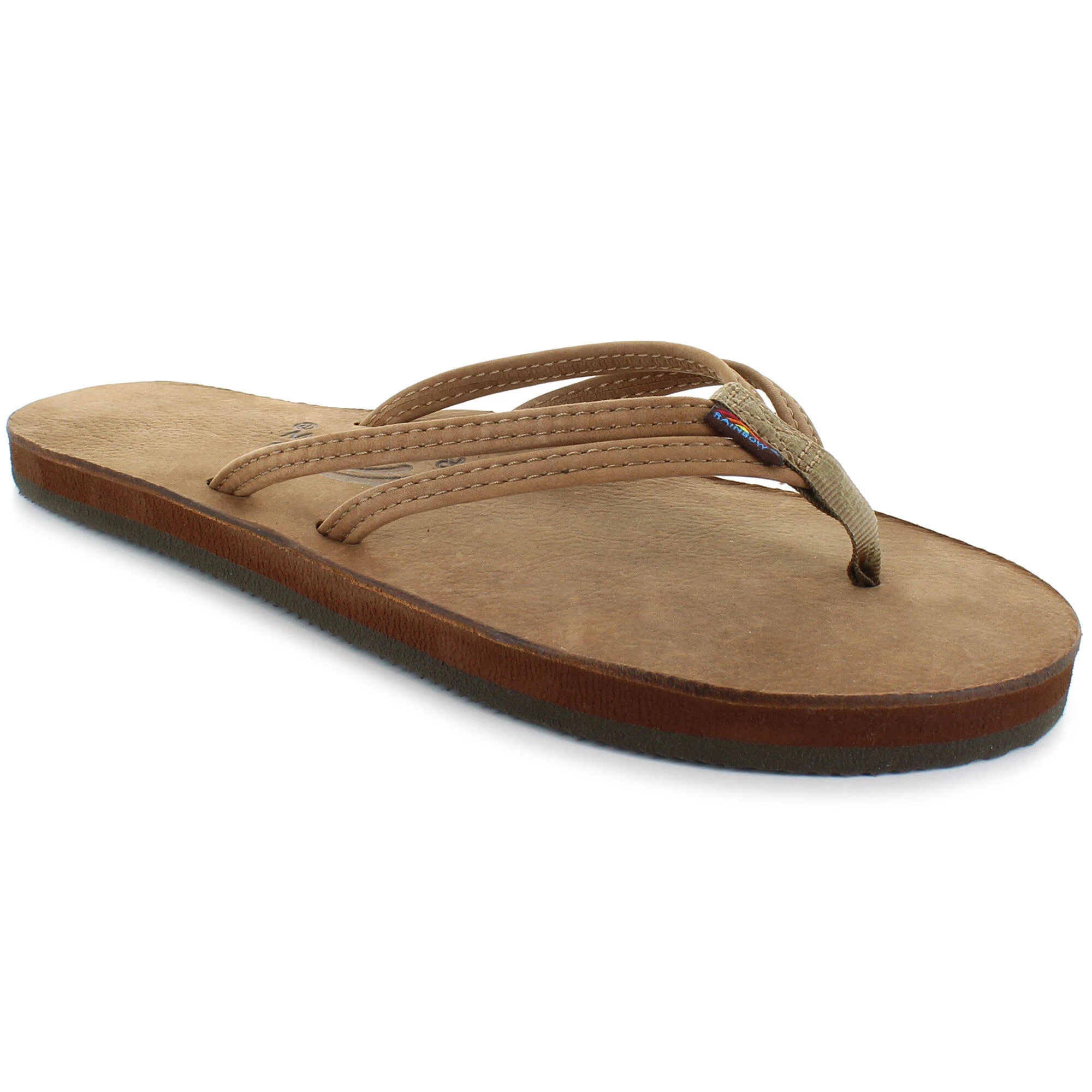 Rainbow Sandals Ladies The Sand Piper Luxury Leather - Single Layer Arch w/Double Narrow 1/3" Strap