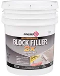 White, Zinsser Block Filling 2x Flat Primer- 293248, 5 Gallon- 1 Pack