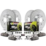 PowerStop® K1518-26 - 1-Click Street Warrior Z26 Drilled and Slotted Front and Rear Brake Kit