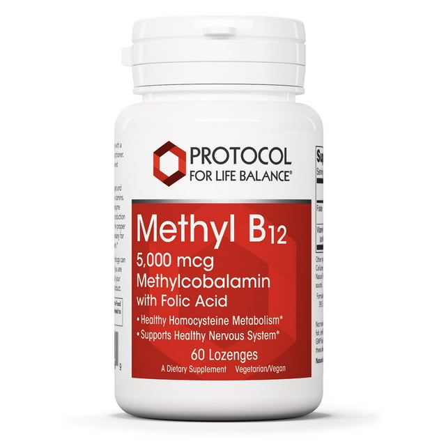 Protocol for Life Balance Methyl B-12 5000mcg 60 Lozenges