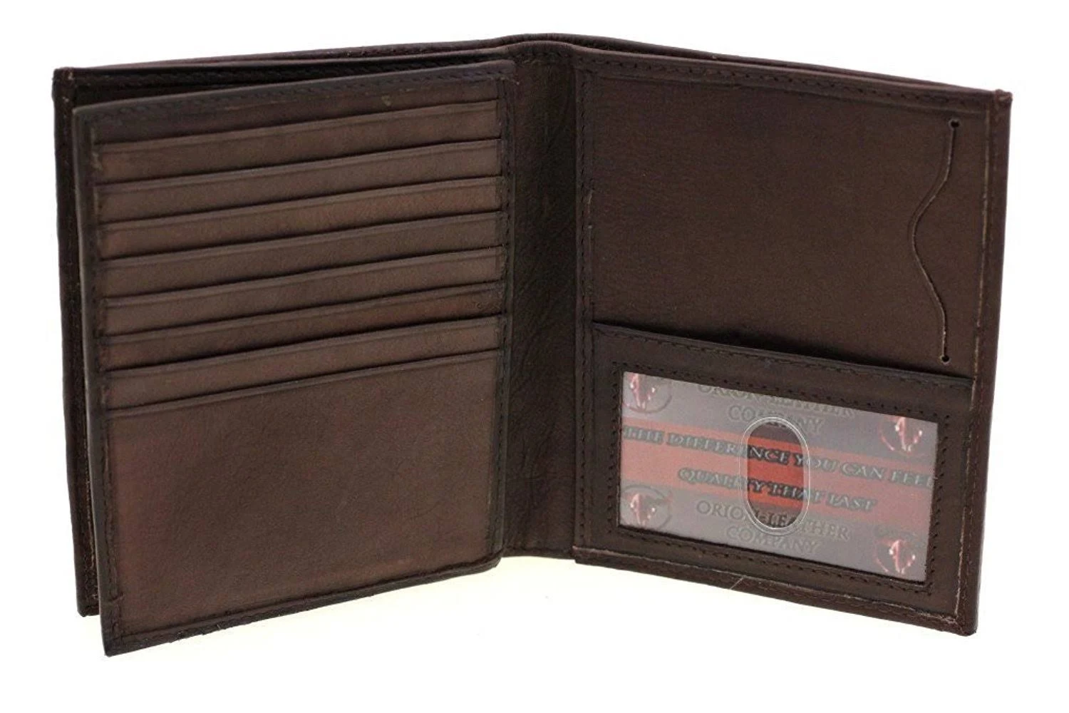 Men's Leather Hipster Center Flap Bifold Wallet - Multiple Colors!